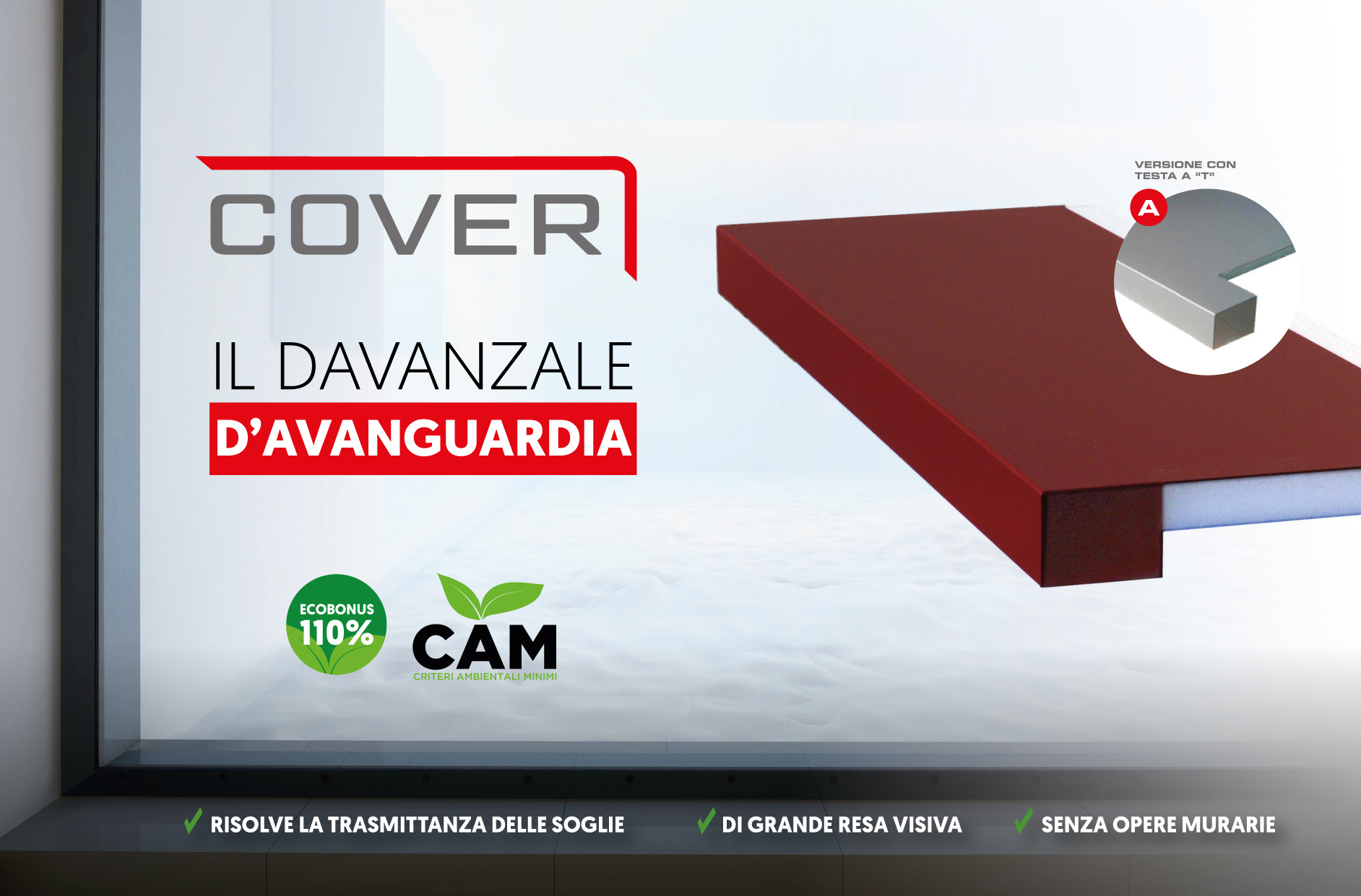 Cover, il copri davanzale isolante 110% CAM - De Faveri srl - monoblocchi  finestra - sistemi termo-isolanti